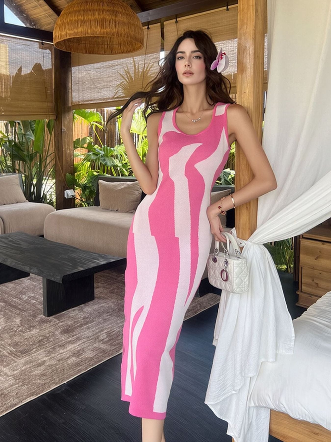 pink and white contrast dress ASOS Design - Maxi Shirt Dress - Women - Cotton - 8 US