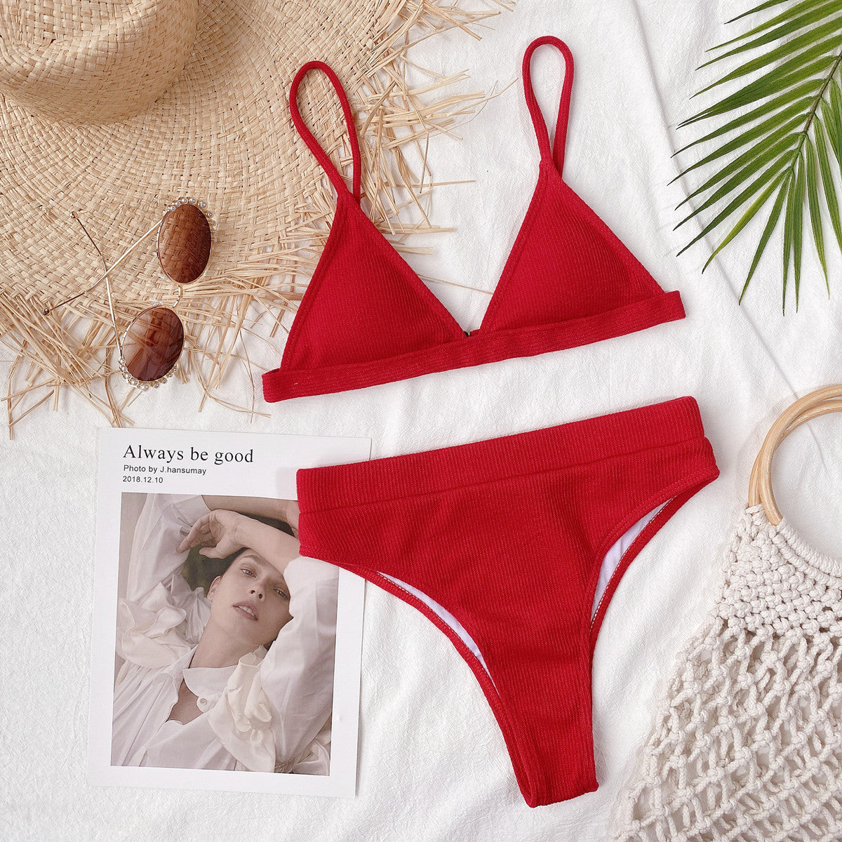 Linda Ribbed Bikini Set
