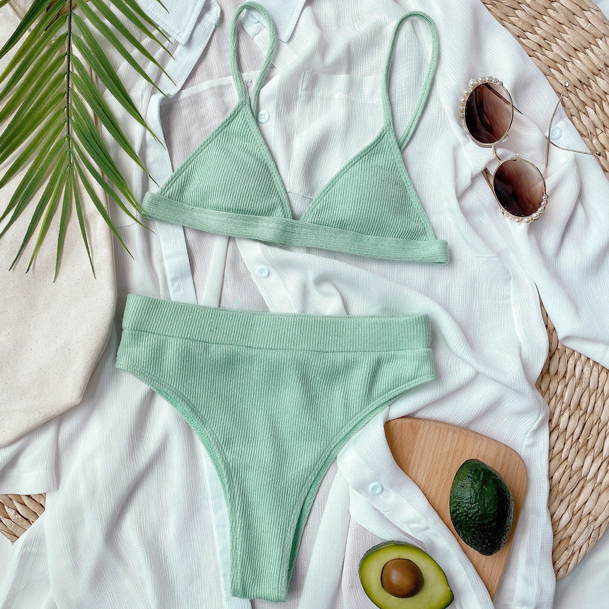 Linda Ribbed Bikini Set