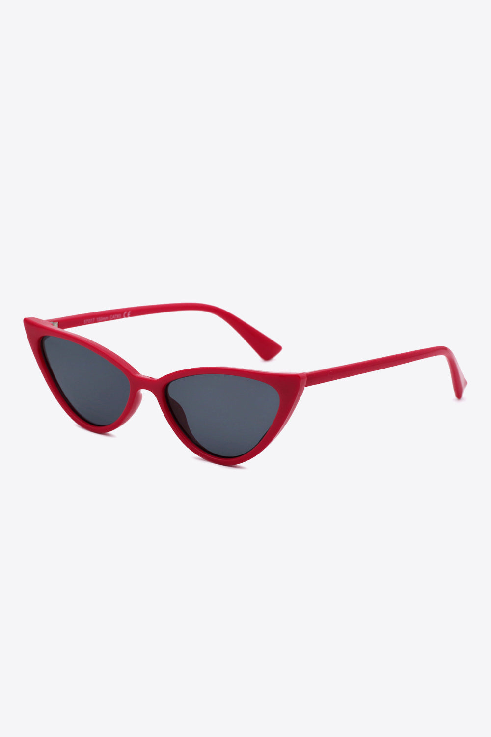 Deep Red Polycarbonate Cat-Eye Sunglasses