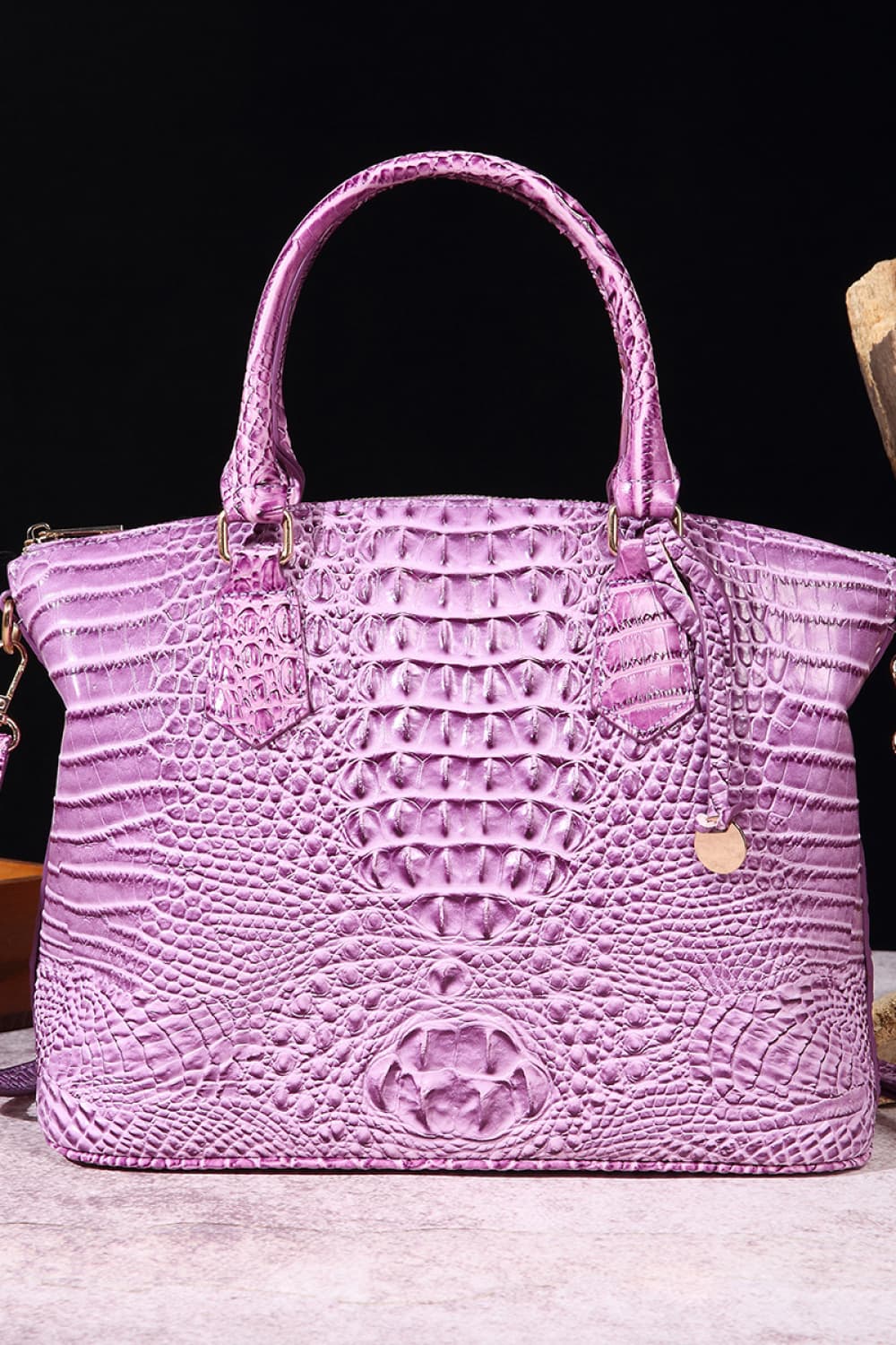 PU Leather Croc Handbag