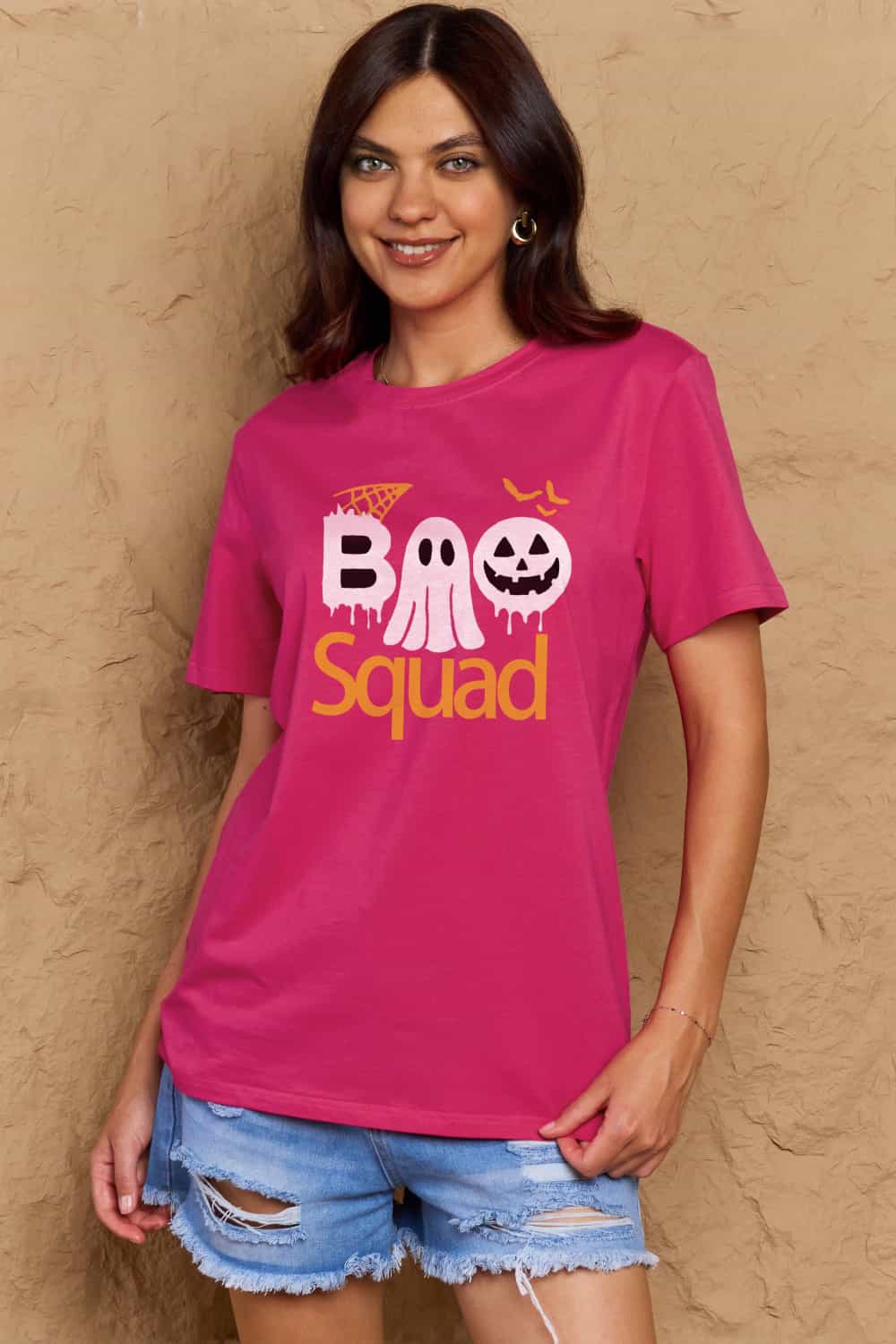 BOO SQUAD Graphic Cotton T-Shirt (Available in Plus Size)