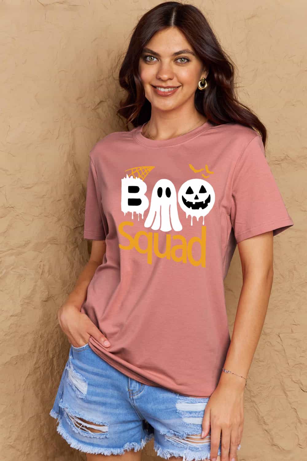 BOO SQUAD Graphic Cotton T-Shirt (Available in Plus Size)