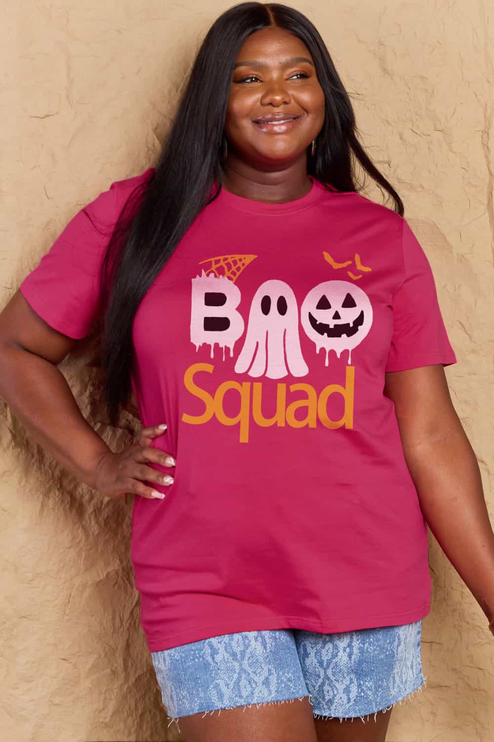 BOO SQUAD Graphic Cotton T-Shirt (Available in Plus Size)