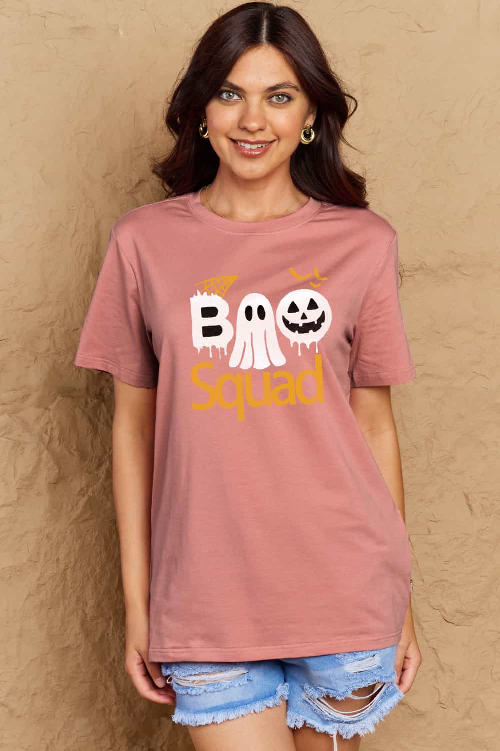 BOO SQUAD Graphic Cotton T-Shirt (Available in Plus Size)