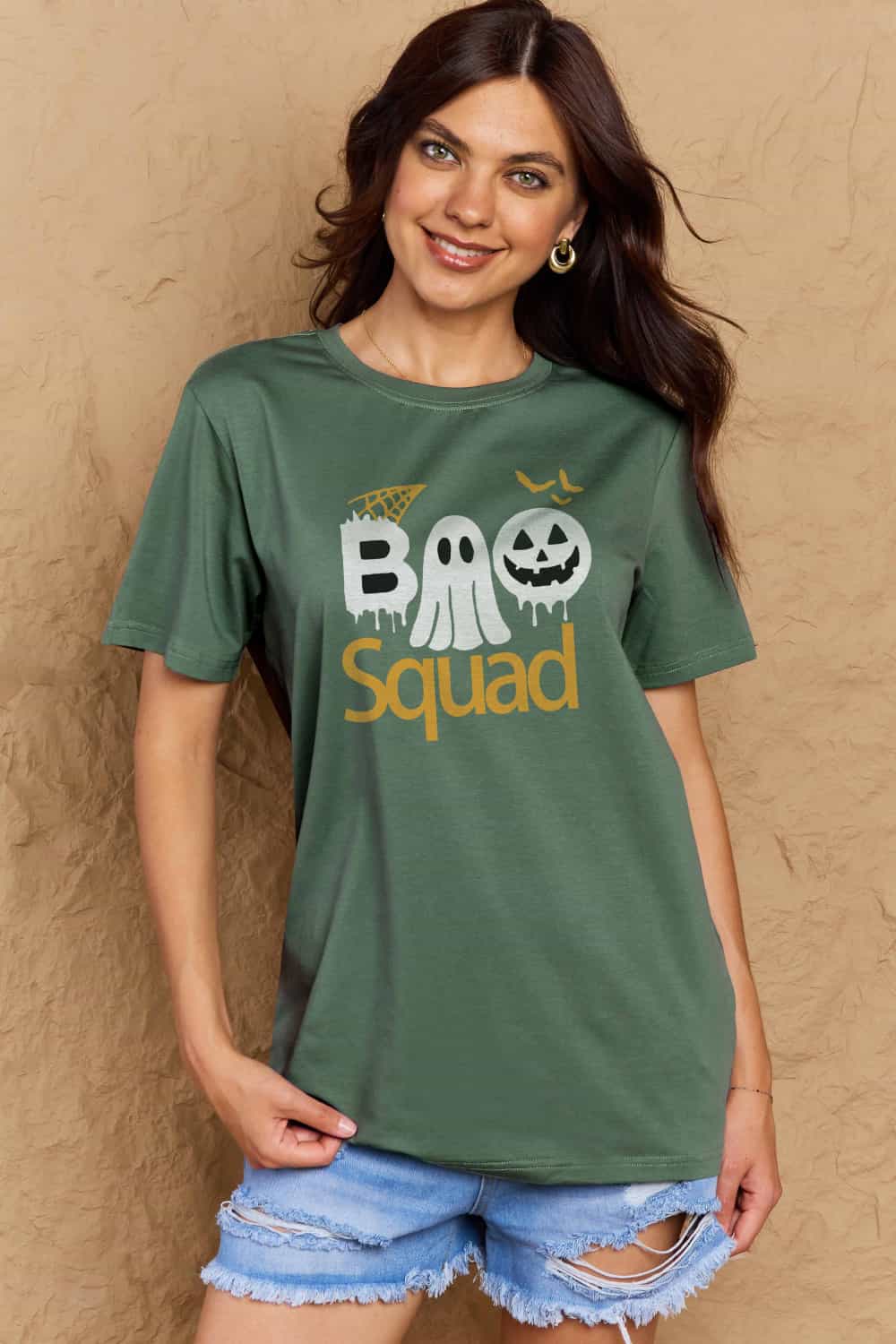BOO SQUAD Graphic Cotton T-Shirt (Available in Plus Size)
