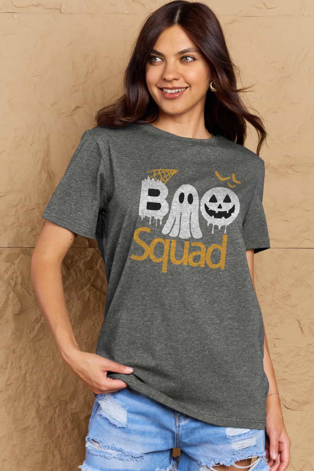 BOO SQUAD Graphic Cotton T-Shirt (Available in Plus Size)