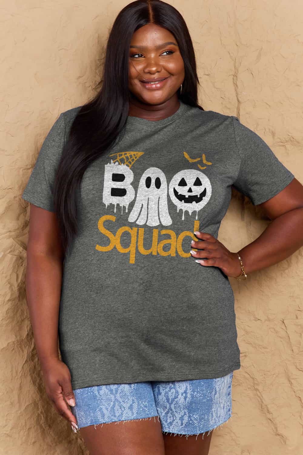 BOO SQUAD Graphic Cotton T-Shirt (Available in Plus Size)