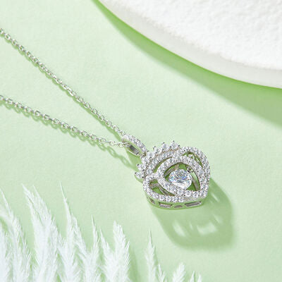Royal Heart Moissanite 925 Sterling Sliver Necklace