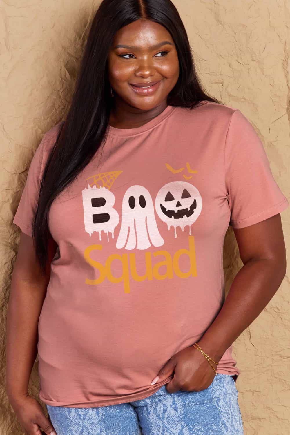 BOO SQUAD Graphic Cotton T-Shirt (Available in Plus Size)