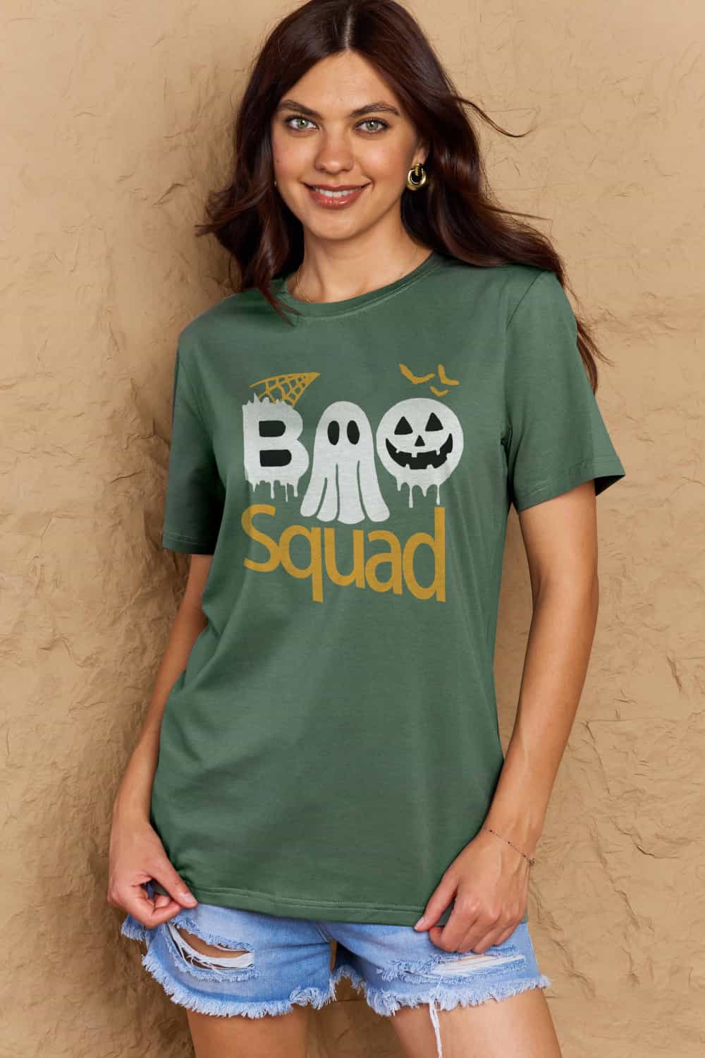 BOO SQUAD Graphic Cotton T-Shirt (Available in Plus Size)