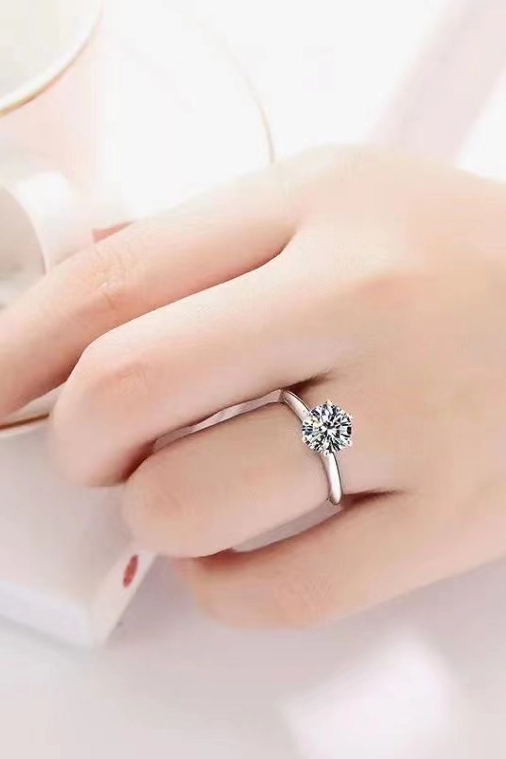 Classic 6 Prong 3 Carat Moissanite Ring