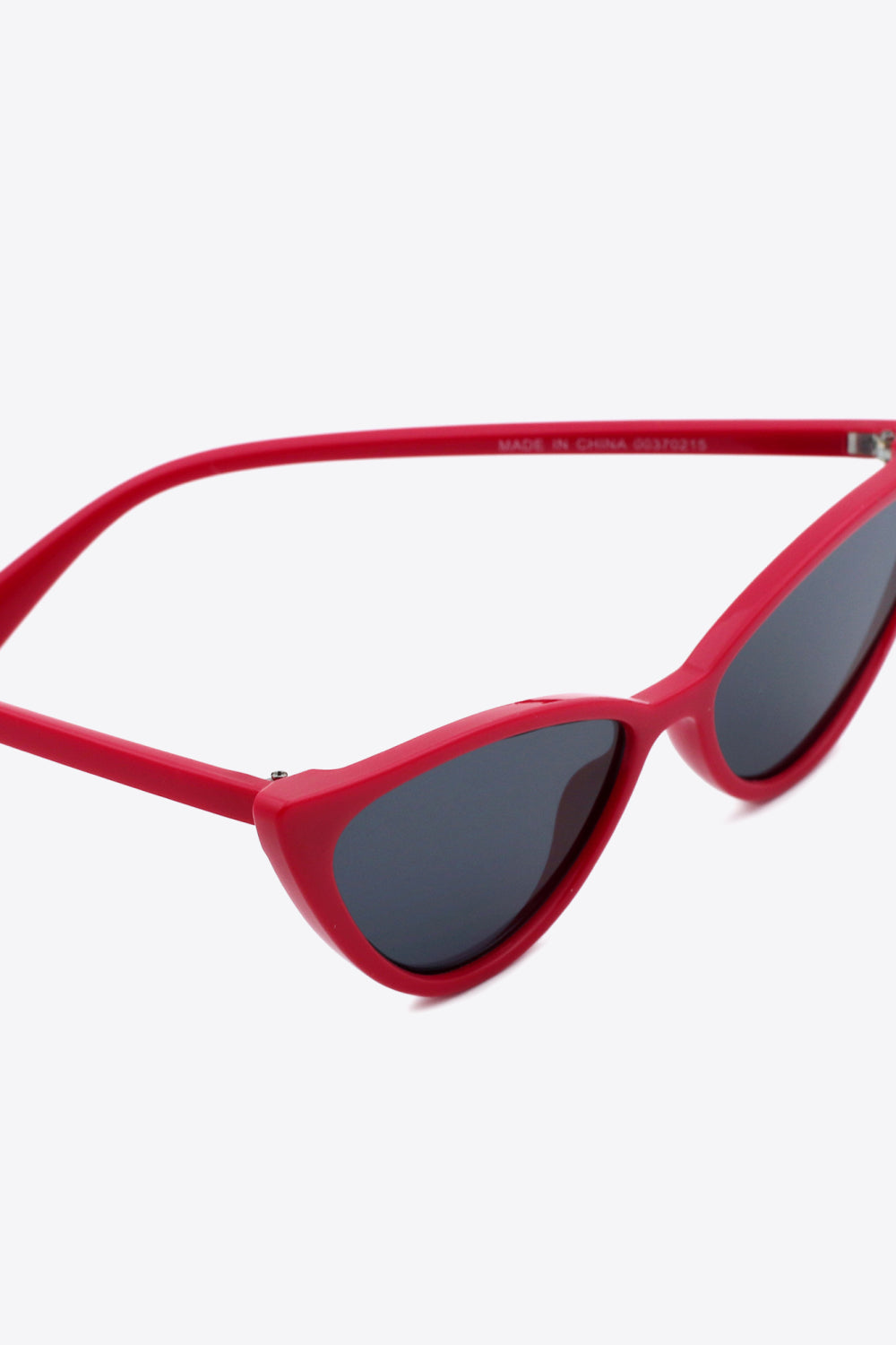 Deep Red Polycarbonate Cat-Eye Sunglasses