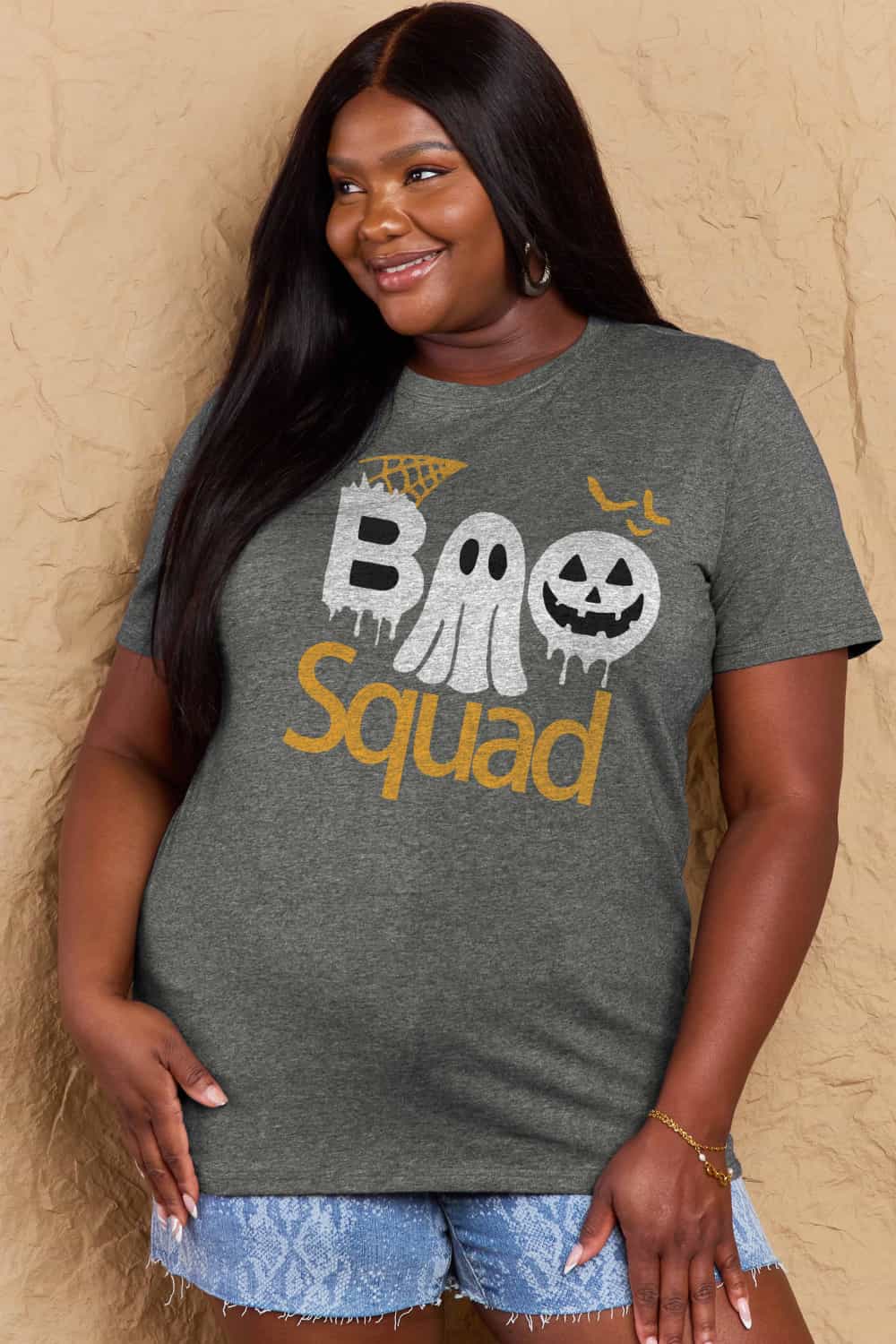 BOO SQUAD Graphic Cotton T-Shirt (Available in Plus Size)