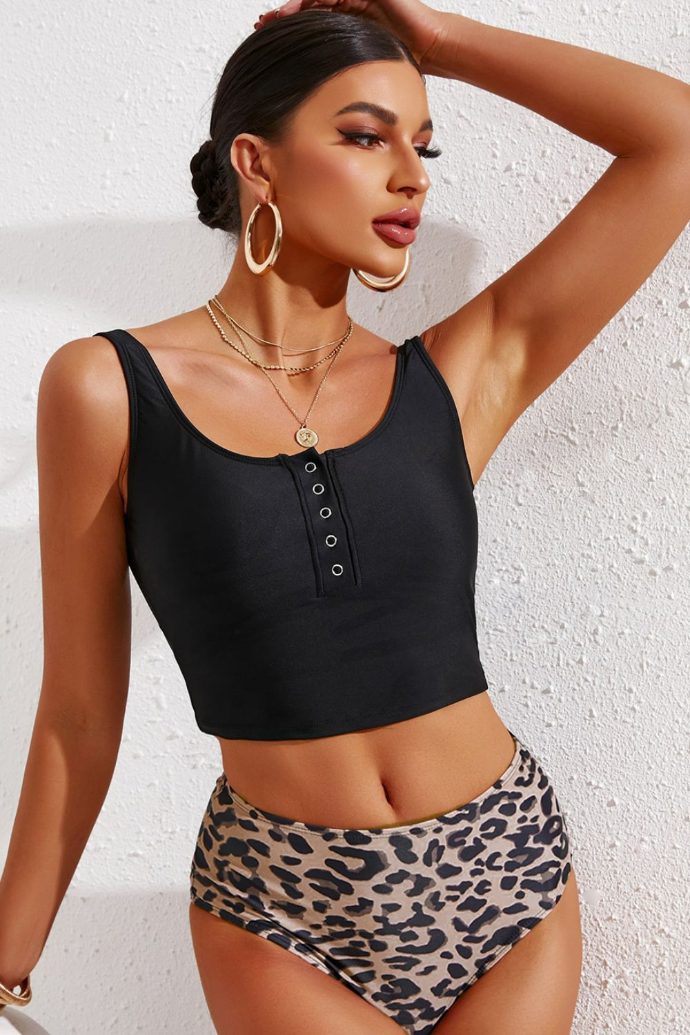 Aqua Floral Tankini Set
