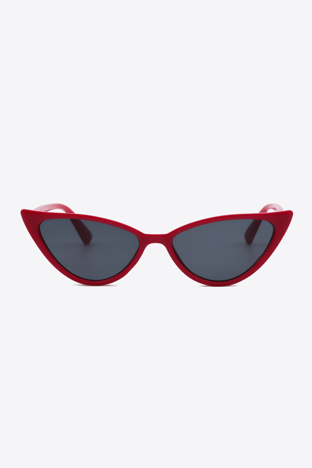 Deep Red Polycarbonate Cat-Eye Sunglasses