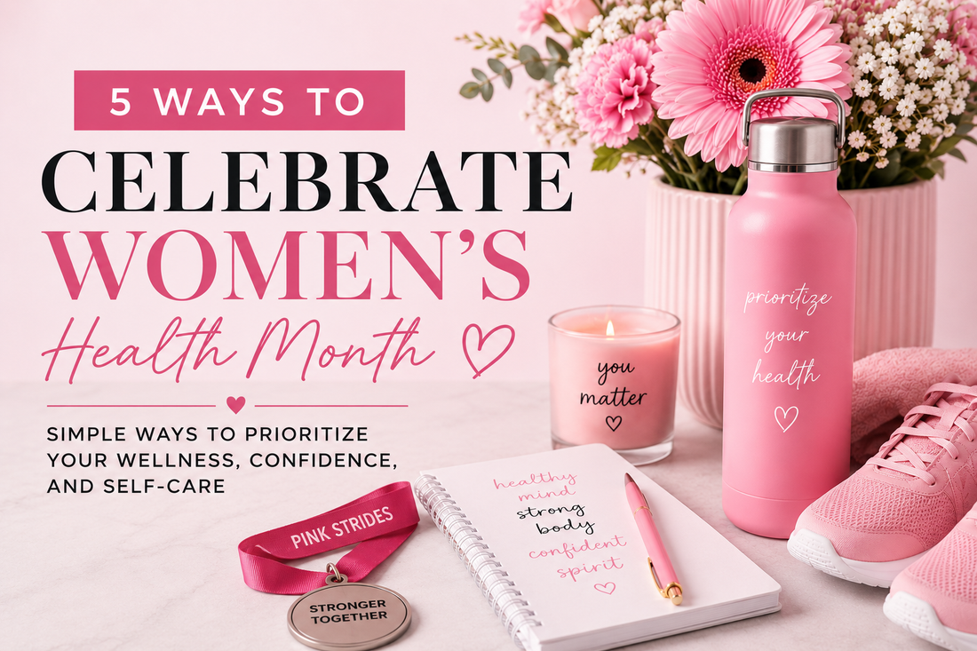 5 Ways to Celebrate Women’s Health Month Pink Graphic 