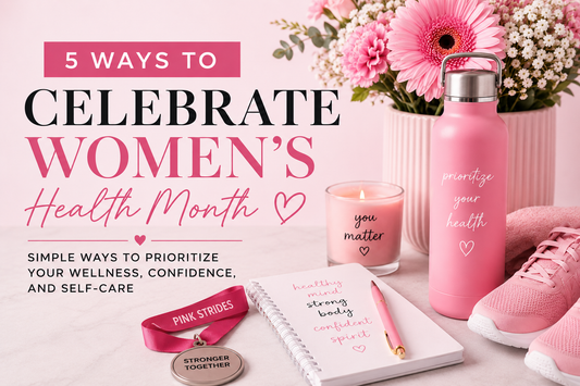 5 Ways to Celebrate Women’s Health Month Pink Graphic 