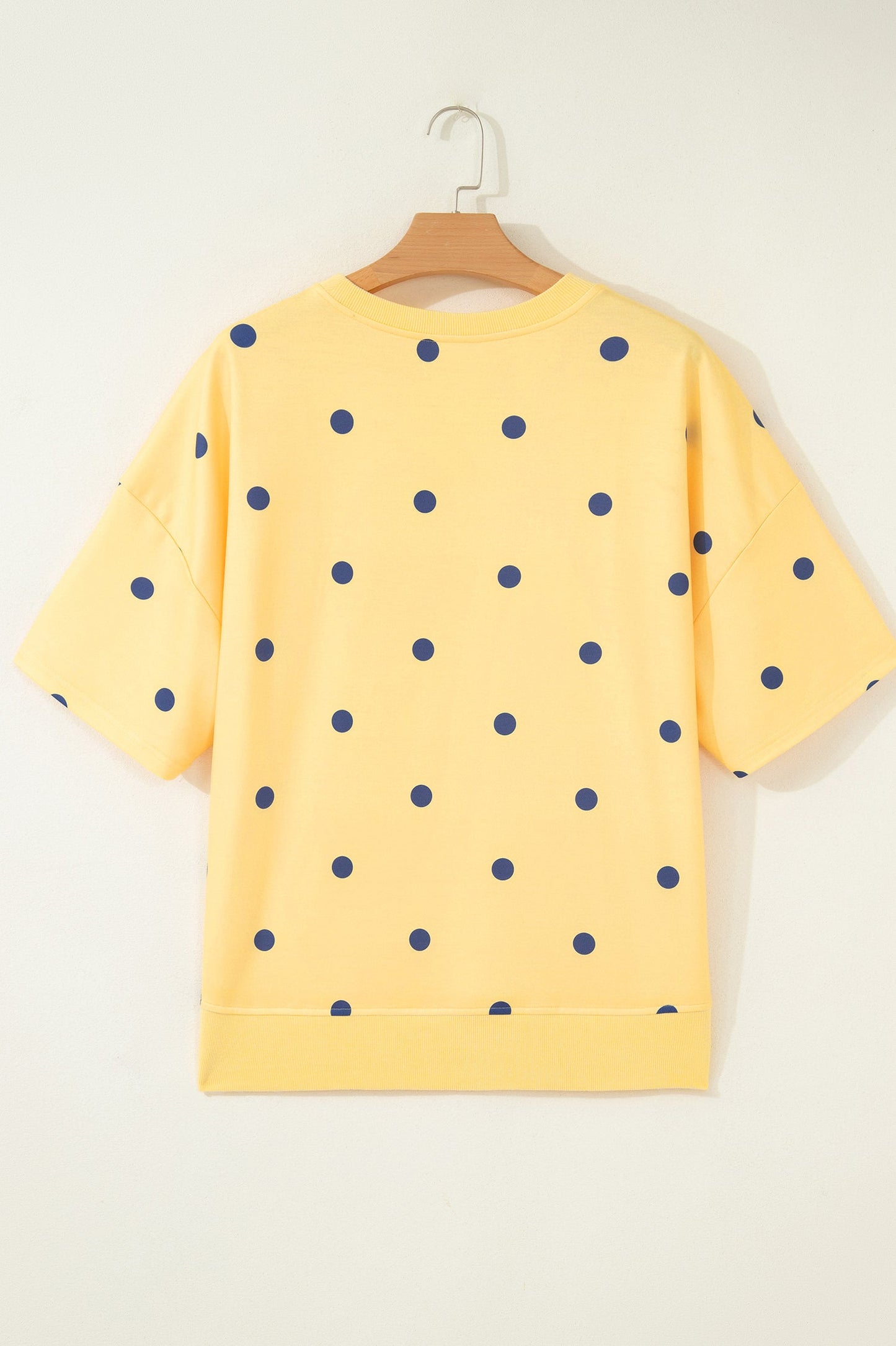 Retro Polka Dot Crossed Seam Oversize Tee