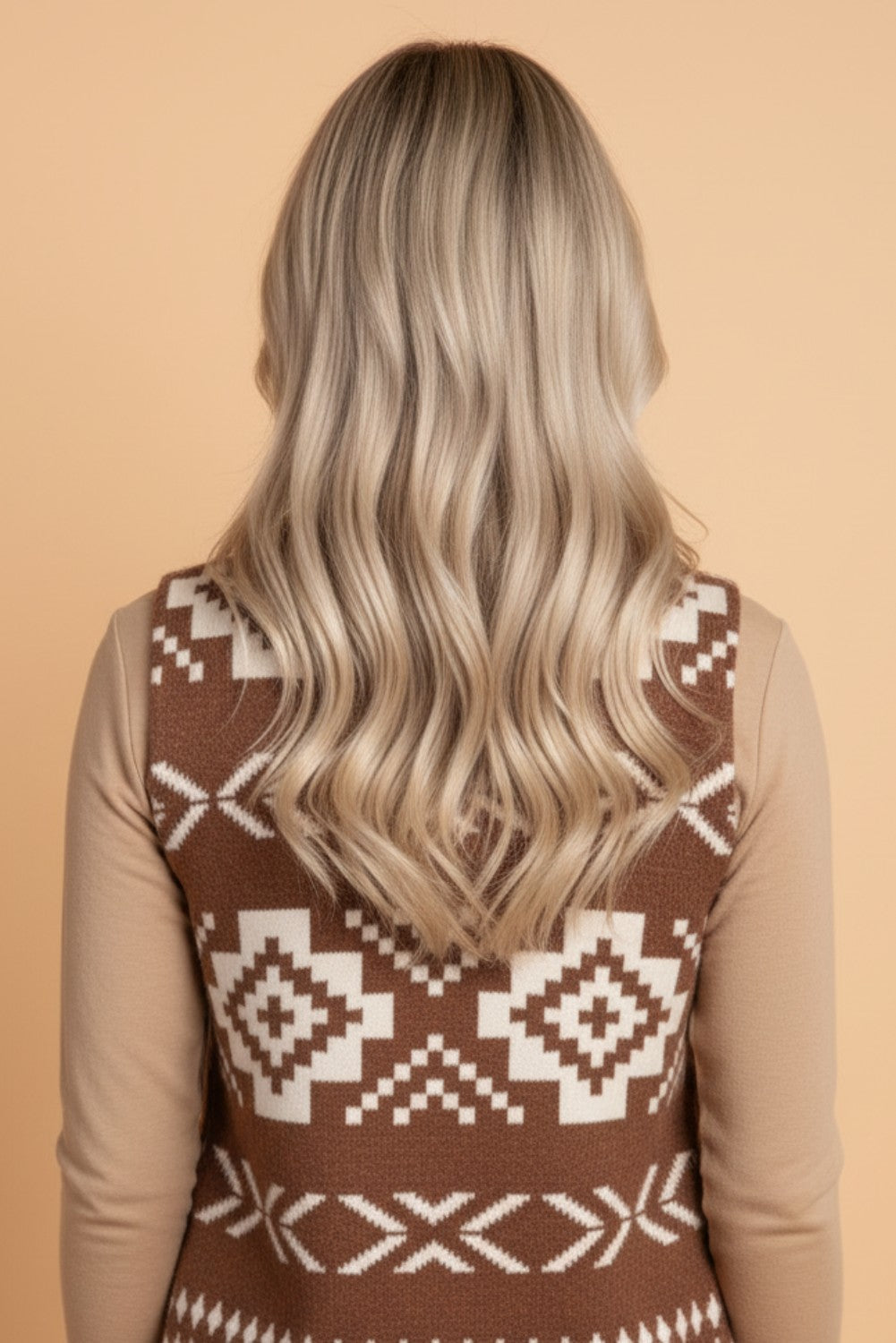 Southwestern Aztec Buttoned Sweater Vest