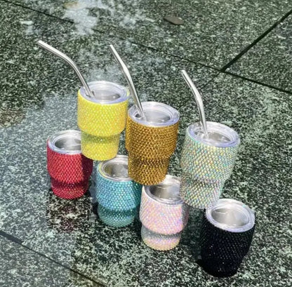 2oz Rhinestone Tumbler Cup Shot Glasses