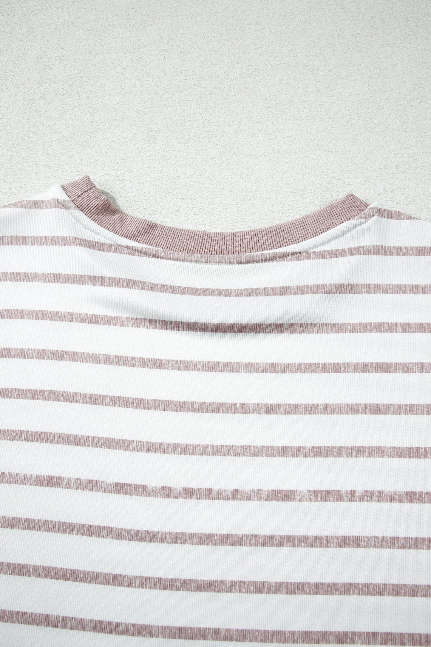 Stripe Colorblock Trim Short Sleeve Top