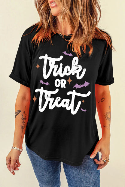 Trick or Treat Letter Graphic T-Shirt