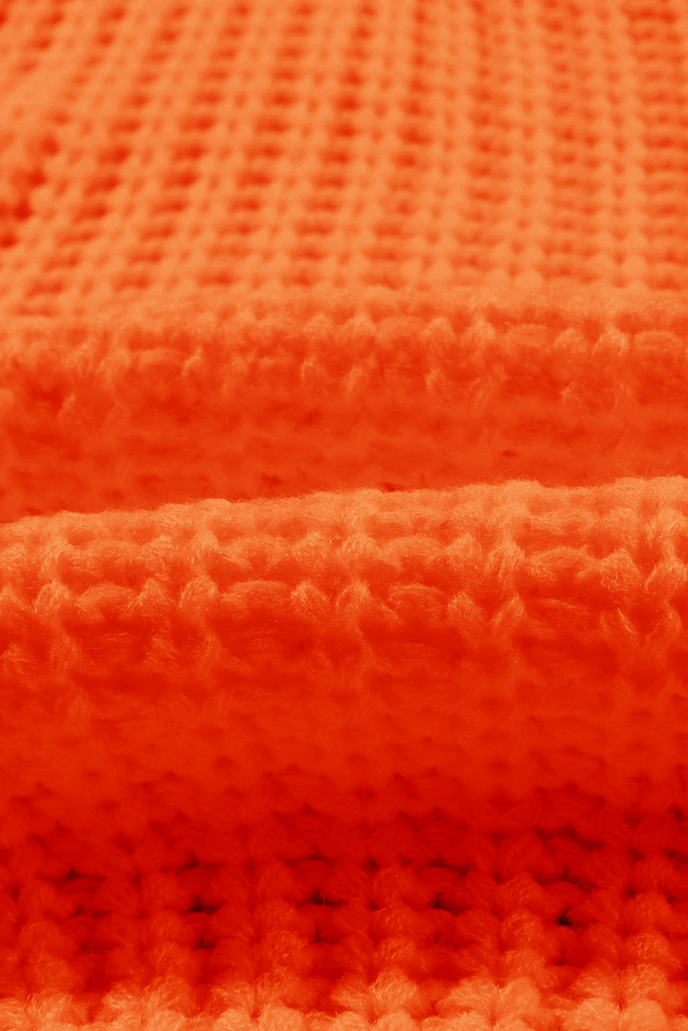 Solid Chunky Knit Ribbed Knit Round Neck Sweater