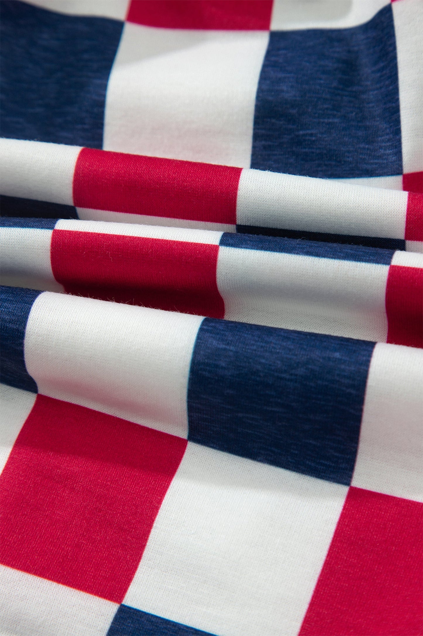 4th of July Checker High Waist Shorts