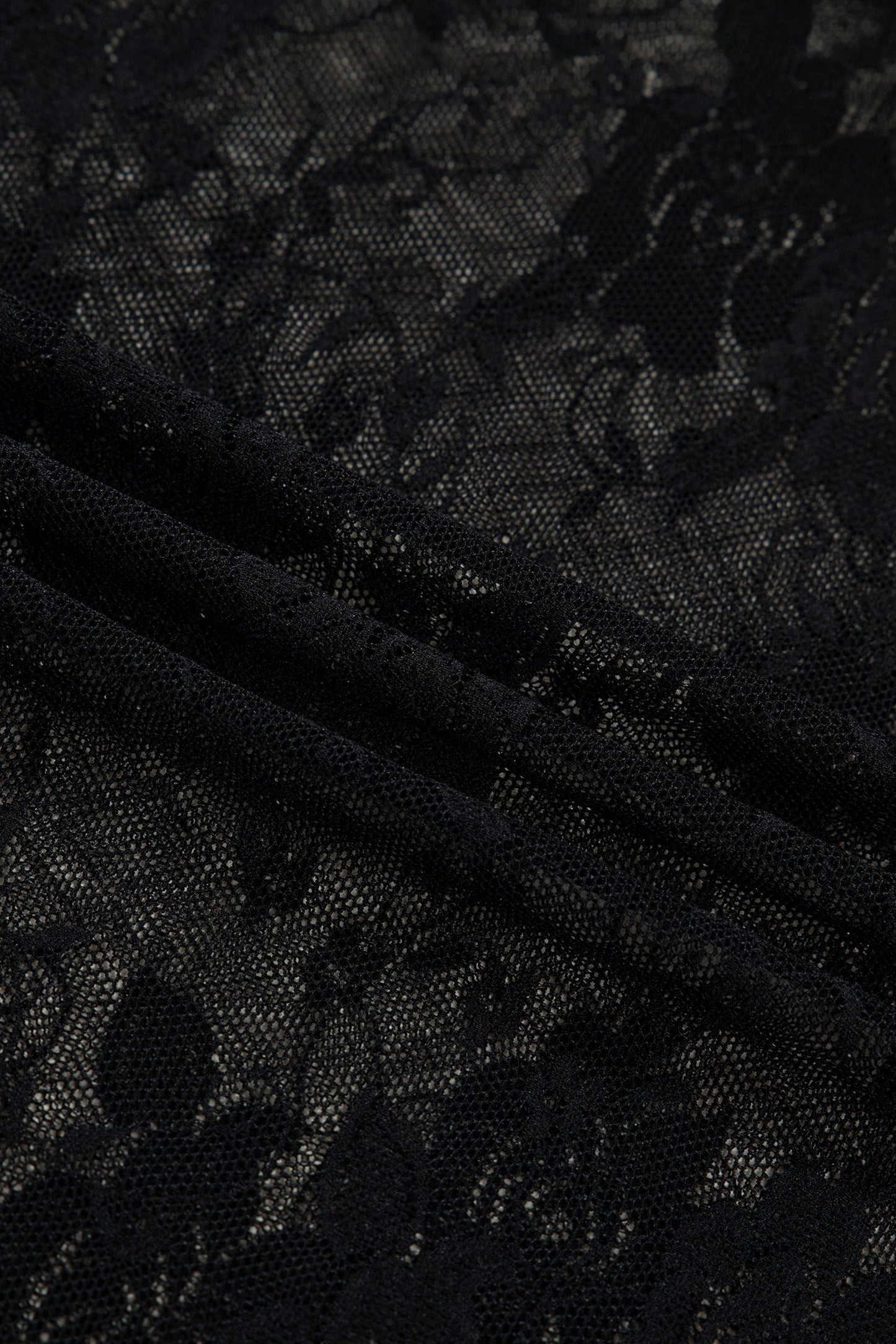 Floral Lace Sheer Mesh Short Sleeve Top