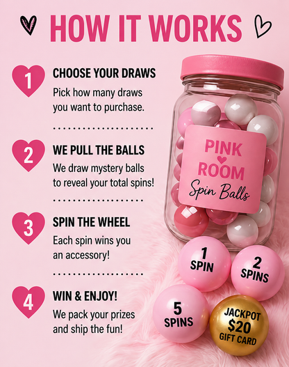 ✨ Pink Room Mystery Spins – Spin & Win Accessories ✨
