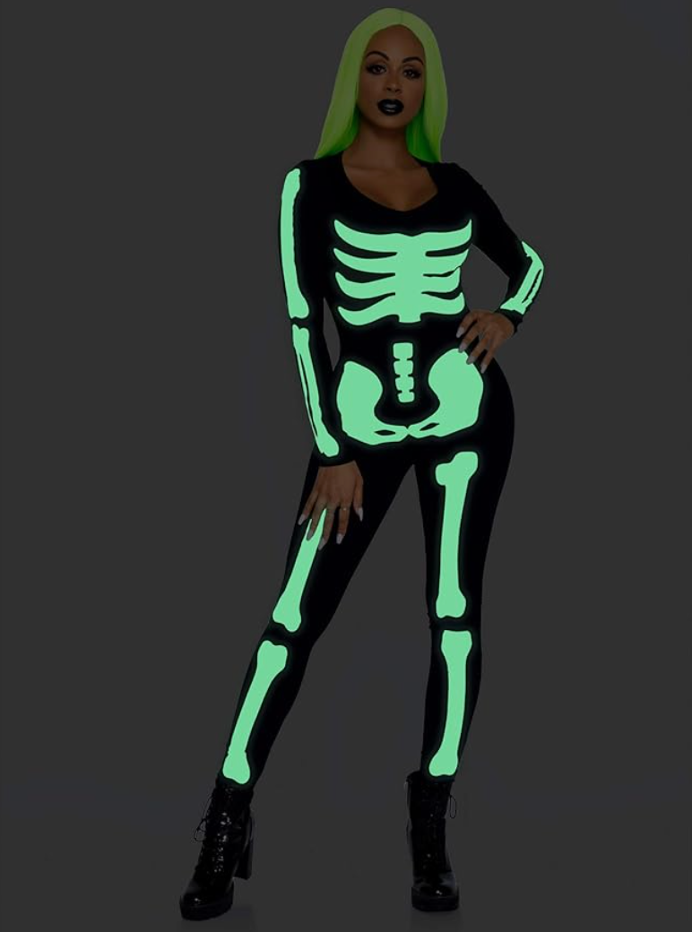 Glow in The Dark Skeleton Bodysuit