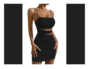 Sexy Hollow Out Strap Spaghetti Bodycon