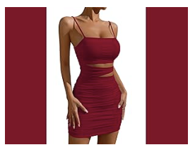 Sexy Hollow Out Strap Spaghetti Bodycon