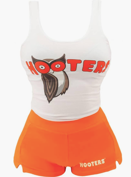 Hooters Girl Iconic Waitress Outfit Includes Tank Top and Shorts Set