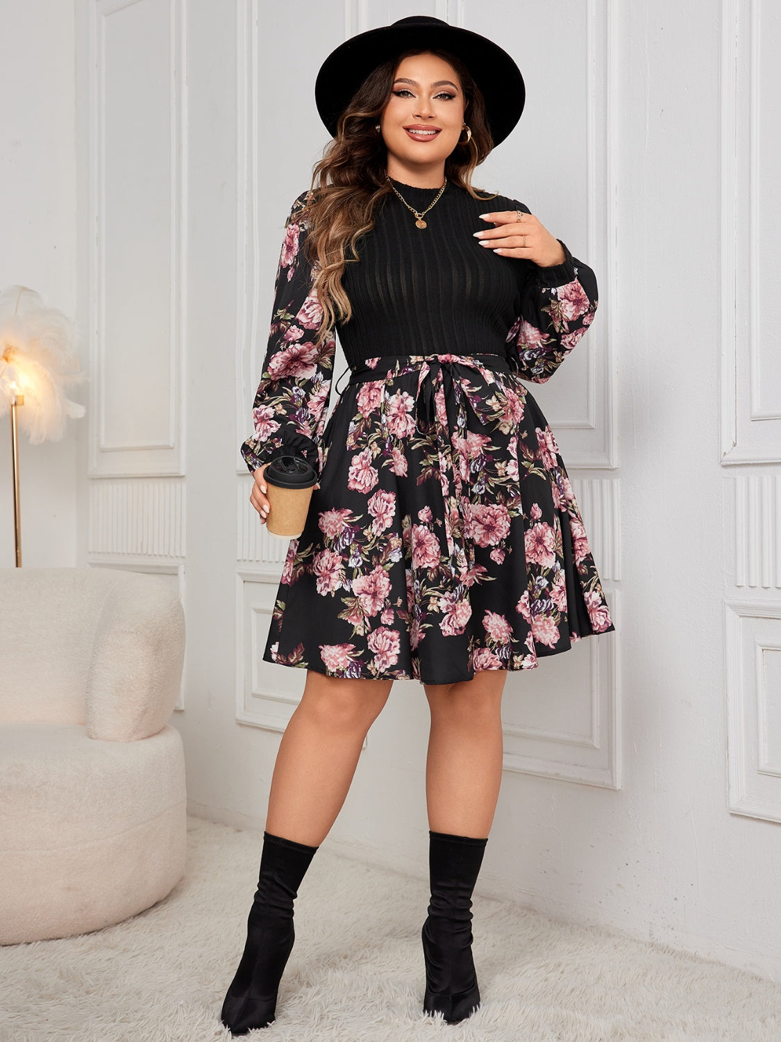 Plus Size Fall for Florals Dress