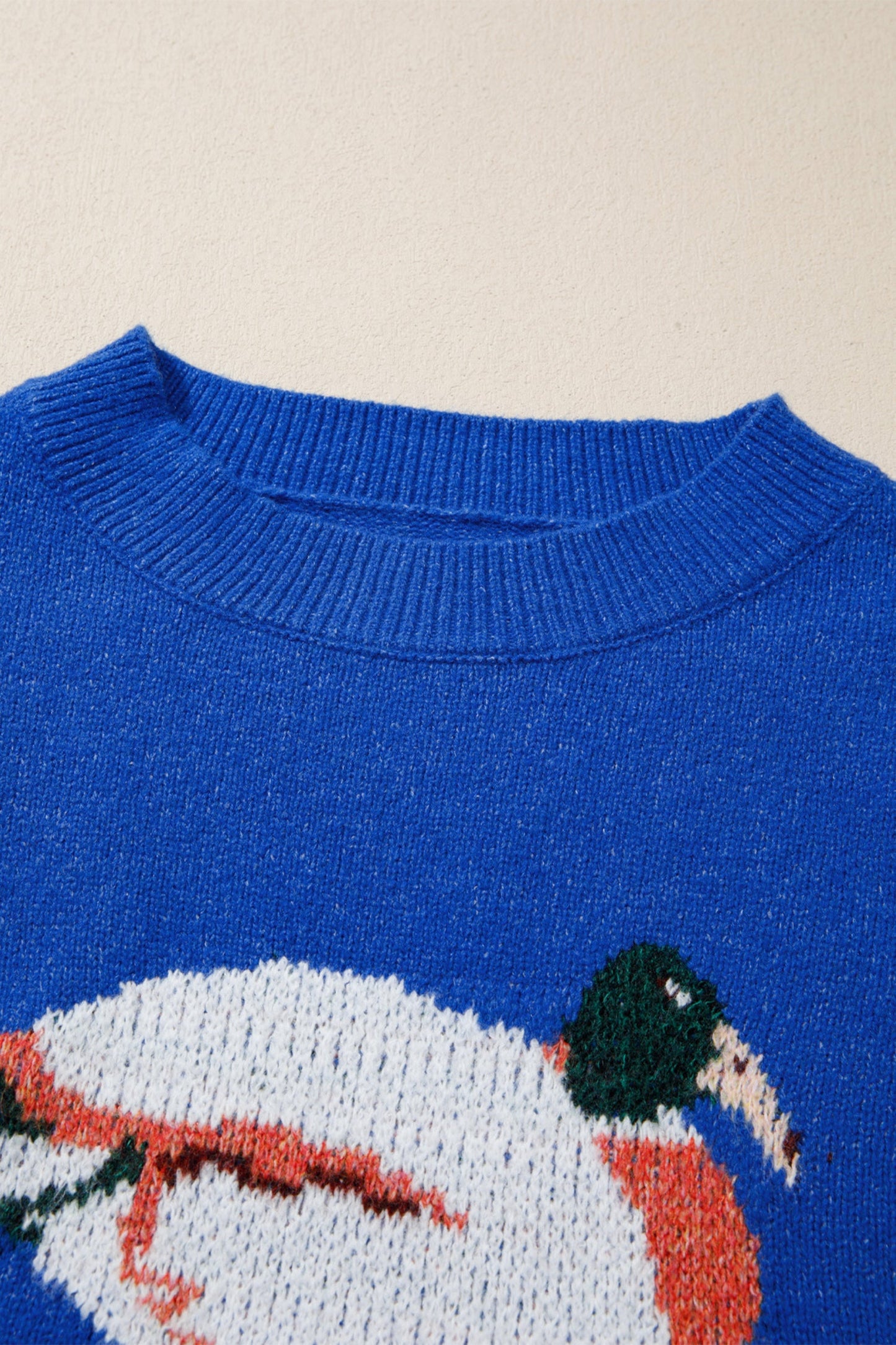 Mallard Duck Drop Shoulder Long Sleeve Sweater
