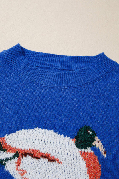 Mallard Duck Drop Shoulder Long Sleeve Sweater
