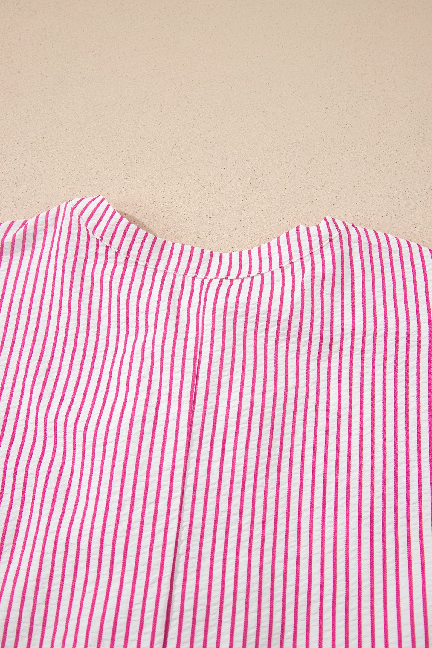 Stripe Frilled Half Buttoned Maxi Dress