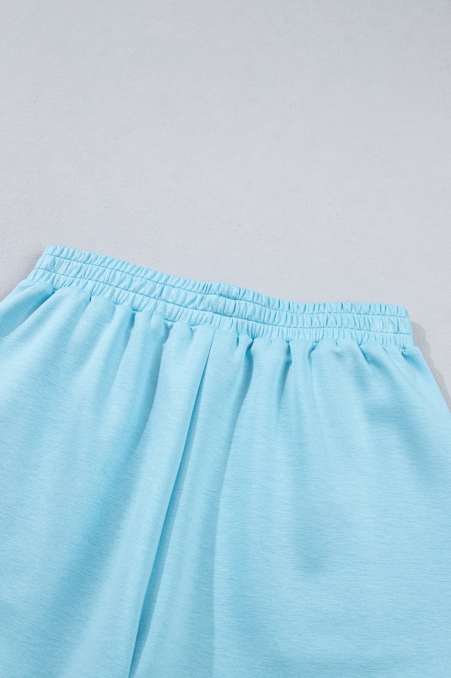 Solid Half Zip Tee & Shorts Athleisure Set