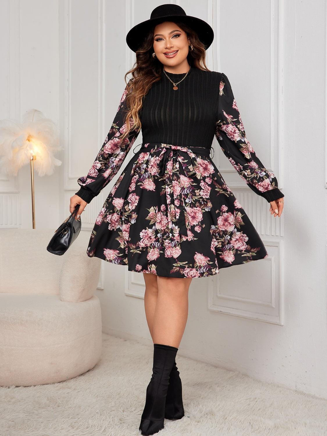 Plus Size Fall for Florals Dress