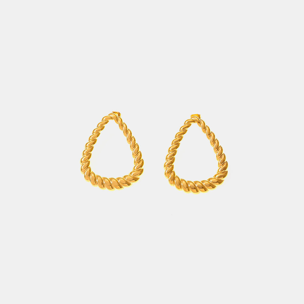 18K Gold-Plated Twisted Earrings