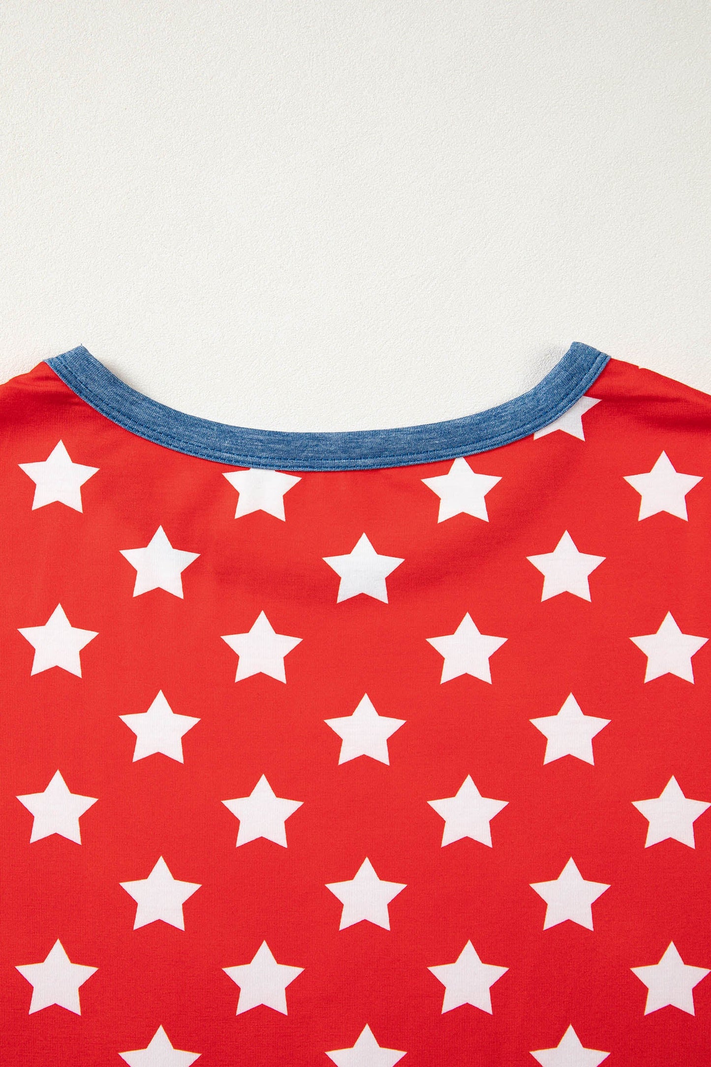 Americana Stars Colorblock Short Sleeve Top