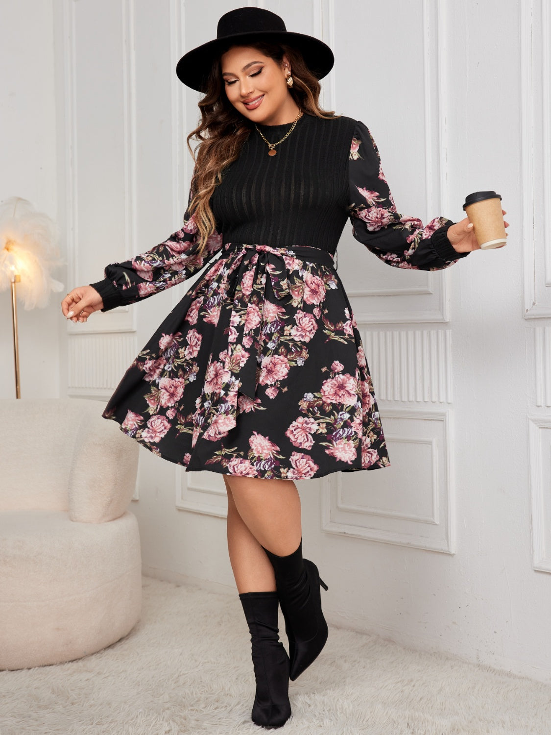 Plus Size Fall for Florals Dress