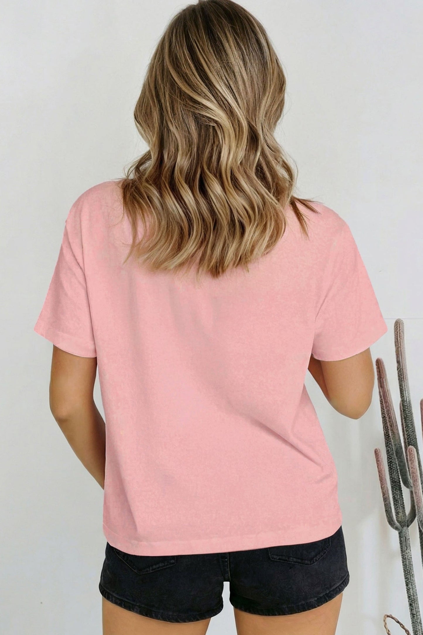 Solid High Neck Oversize Tee