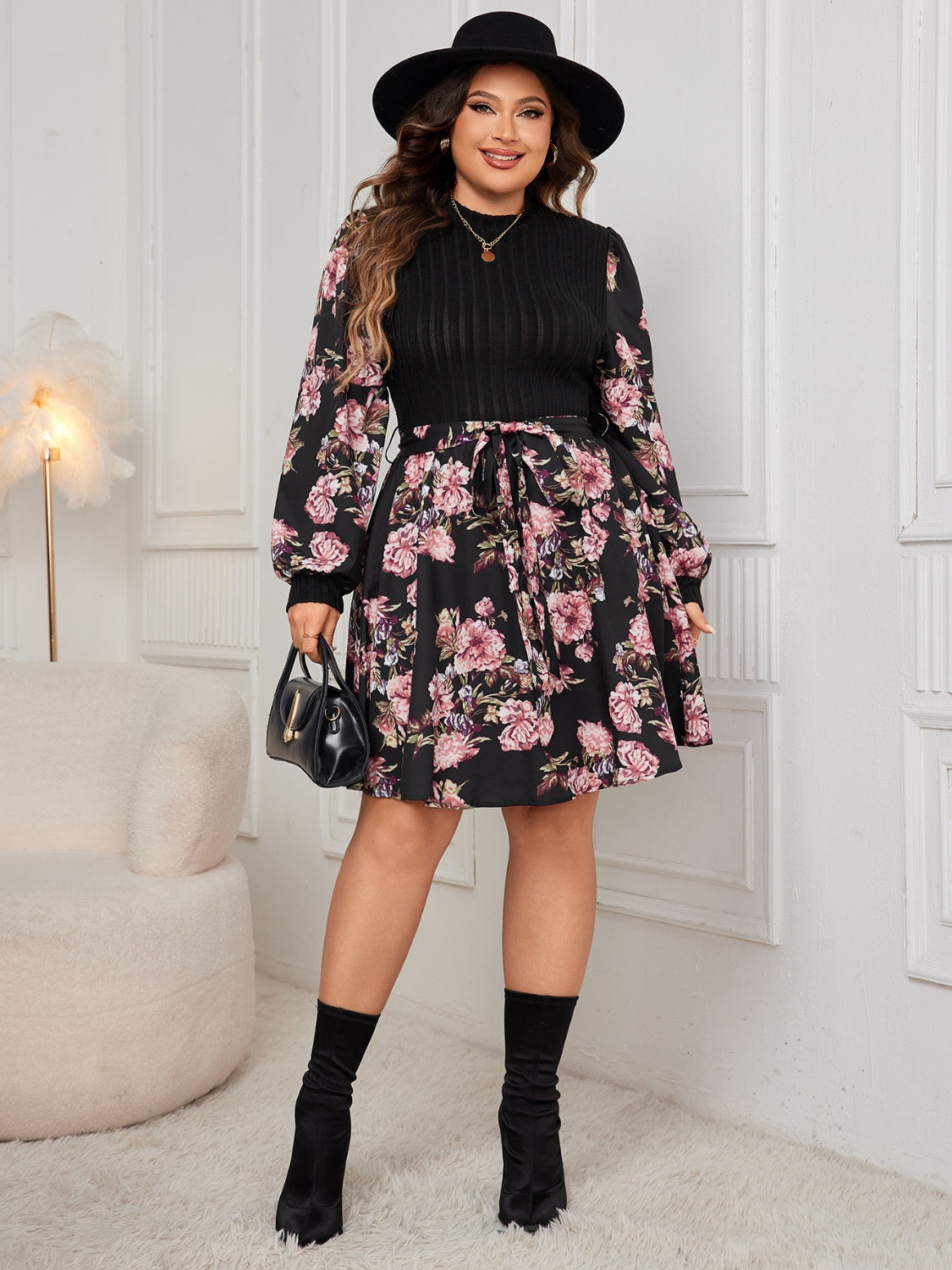 Plus Size Fall for Florals Dress