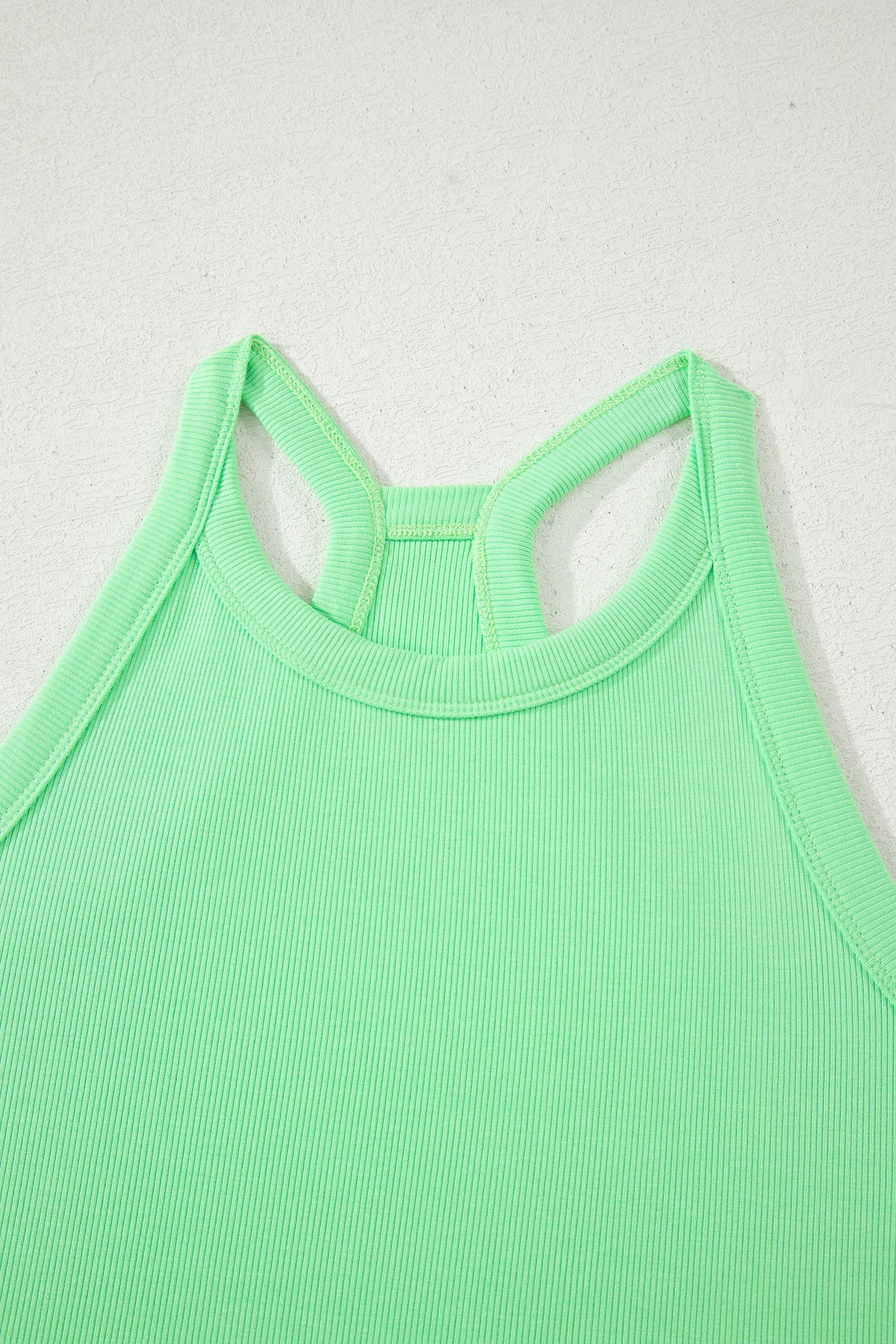 Solid Tank Top & Elastic Waist Mini Skort Set