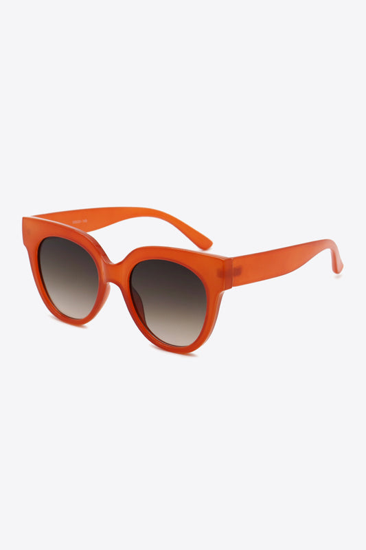 Orange UV400 Polycarbonate Round Sunglasses