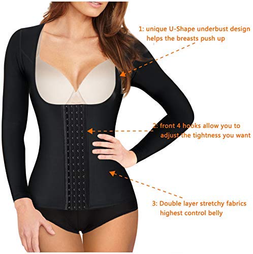 Waist Trainer Corset & Upper Arm Shaper Compression Top - The Pink Room