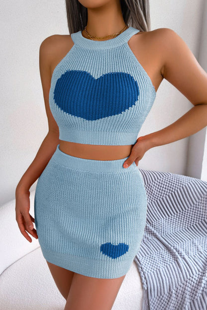 Cross my Heart Ribbed Knit Set
